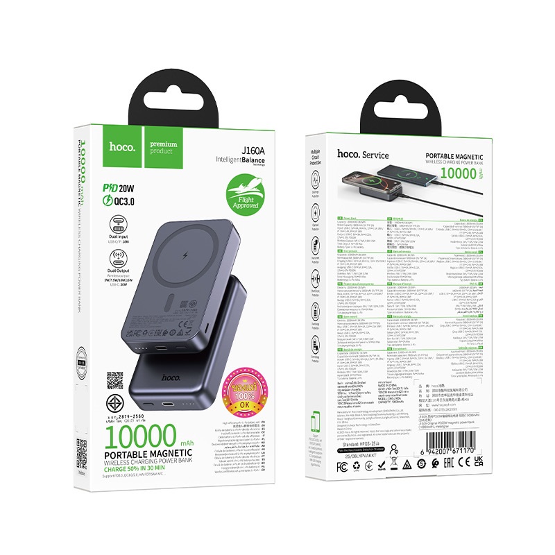 Hoco J160A Original PD20W magnetic power bank(10000mAh)